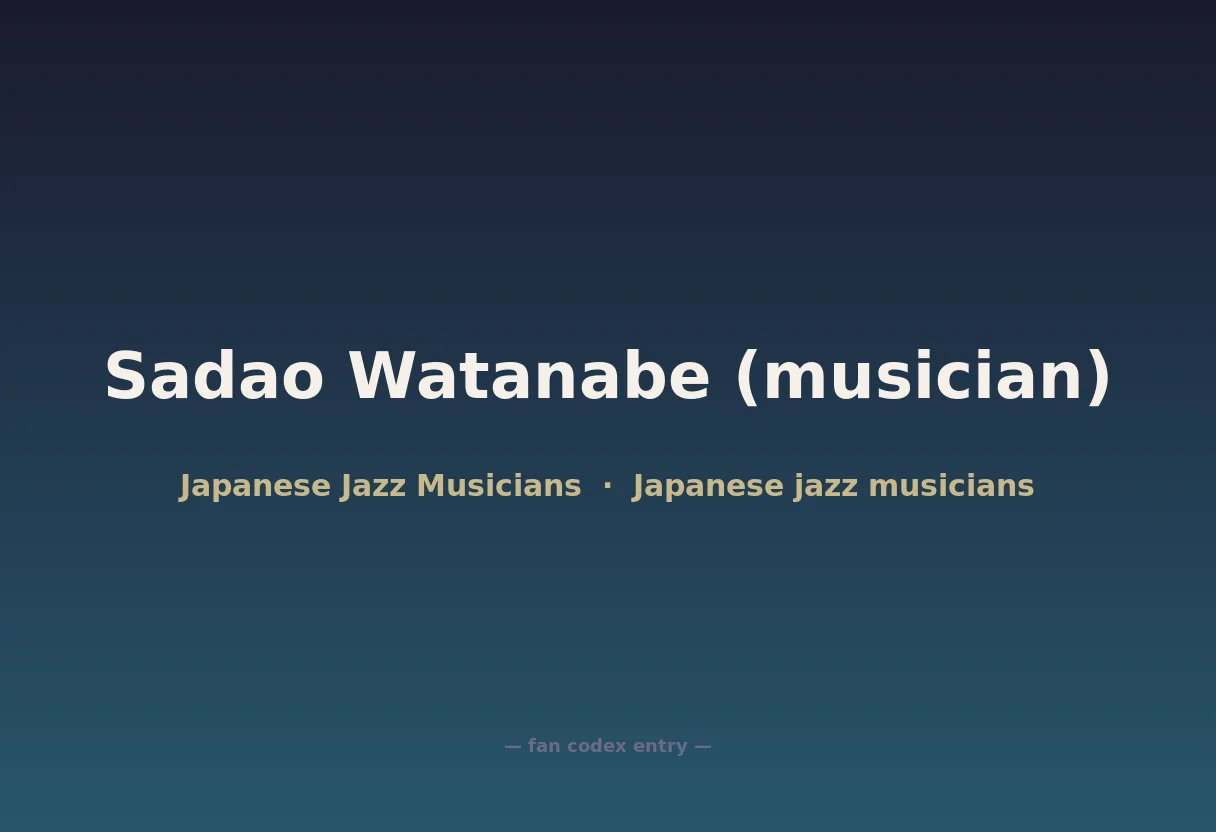 Sadao Watanabe (musician)